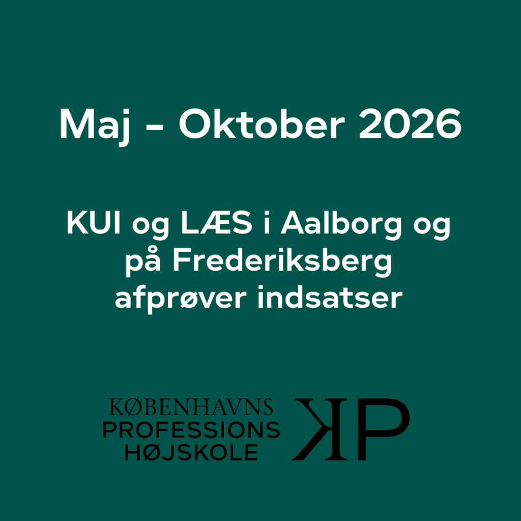 Maj — 9. Oktober 2026. Afprøvningsperiode med 2 x 1 times online gruppesparring med KP​